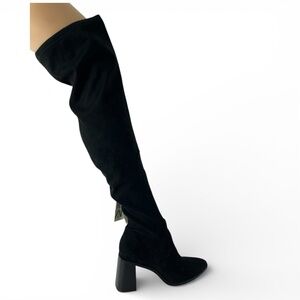 NWT ZARA Black Over The Knee Boots Sz 40 (9)